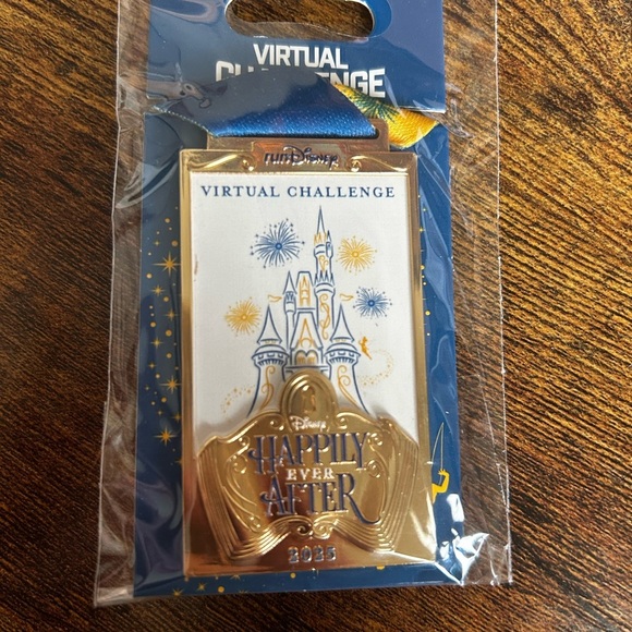 Run Disney Gold and White Happily Ever After Virtual Challenge Pin - Picture 1 of 2